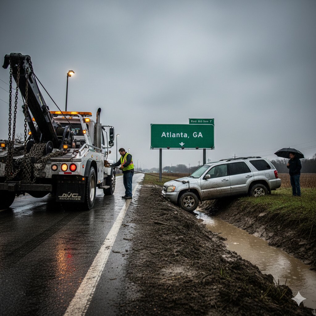 Car Ditch Recovery in Atlanta, GA